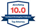 AVVO 10.0 Rating Cortland Putbrese badge