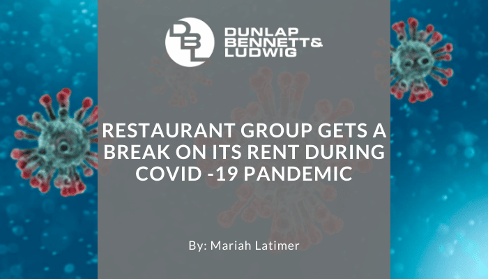 Cover image with gray block reading Restaurant Group Gets a Break on Its Rent During Pandemic
