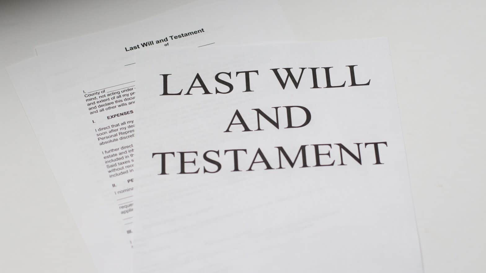 last will and testament papers