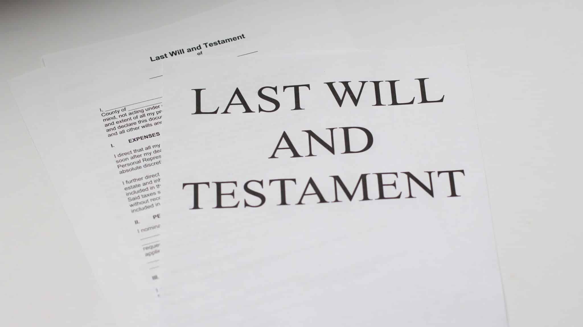 last will and testament papers