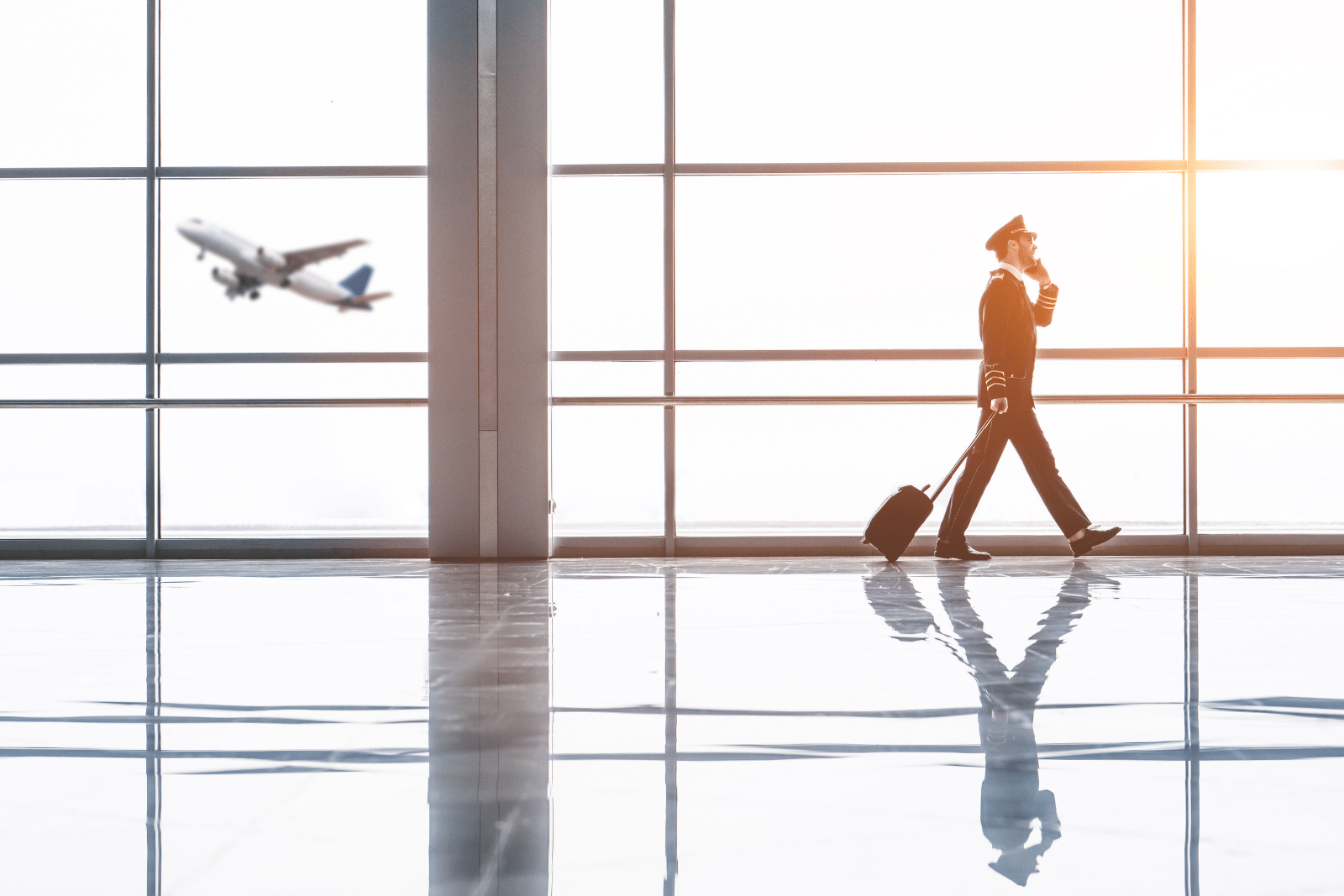 pilot in airport