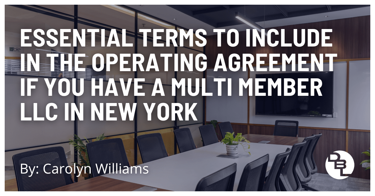 What to Include in a New York Multi Member LLC Operating Agreement